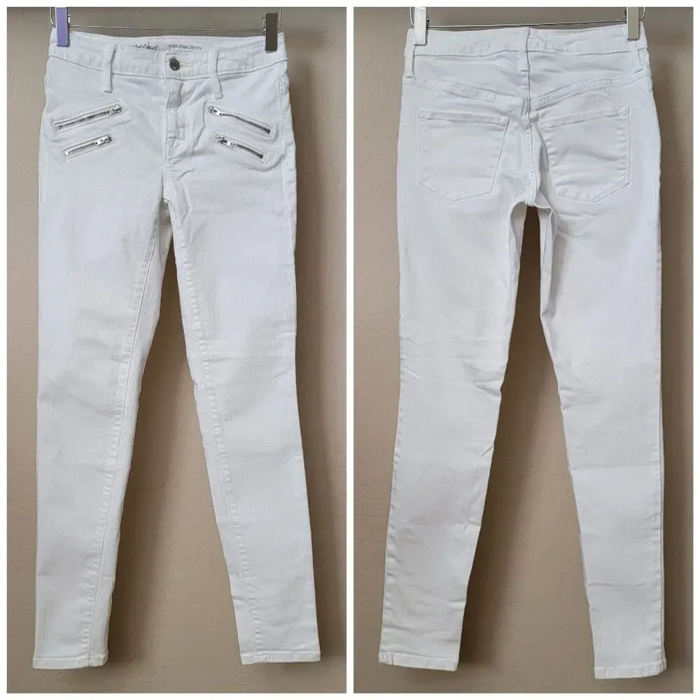 Mossimo High Rise Skinny White Denim Jeans